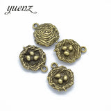 10 pcs Antique Silver color Bird nest Charm Pendant Bracelets Necklace Jewelry Findings Accessories Making 19*15mm D613