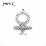 10 set  Round-shaped Toggle Clasps Antique Silver color Bracelet necklace For jewelry making  V206