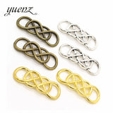 10pcs  Double infinity Charms Antique Silver color Metal Pendant for Necklace Bracelet Jewelry Making Finding 32*12mm B101