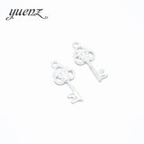 30 pcs Antique silver color key Charms Pendants For Necklace Bracelet Jewelry Making DIY Handmade 26*10mm O217