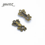 10 pcs 2 color Antique Sliver animal frog Charm fit for Bracelets Necklace DIY Metal Jewelry 22*13mm D740