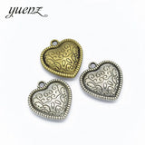 5pcs Antique silver color Heart-shaped Charm Pendants for Bracelet Necklace Jewelry Accessories Diy Jewelry Making A102