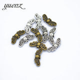 50pcs Antique Butterfly Wings Beads Alloy Spacer Beads For Necklace Bracelet Jewelry Making 14*5mm D438