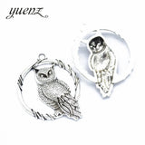 3 pcs Antique Owl Charms Metal Pendants for Jewelry Making DIY Handmade Craft 47*37mm D184
