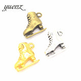 6pcs 3 color Antique silver color Metal Skates Charms Pendants For Jewelry Making Diy Handmade Jewelry 18*15mm N105