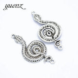4 pcs Antique silver color snake Charm Pendants for Bracelet Necklace Jewelry Accessories Diy Jewelry Making 51*24mm D9279