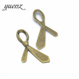 10 pcs Antique Silver color tie Charms Pendants for Bracelet Necklace DIY Jewelry Making Finding Accessories 36*21mm N126