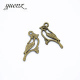 20pcs Alloy Bird Charms Pendants Fit necklace Bracelets Jewelry Making 26*15mm D537