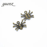 20pcs Spider Charms Bronze Tibetan Silver Plated Pendants Antique Jewelry Making DIY Handmade Craft 19*15mm D223