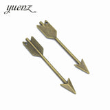 6 pcs 2 colour Charms arrow 64*11mm Antique Silver Plated Pendants Making DIY Handmade Tibetan Silver Jewelry M14