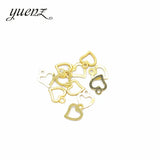 100pcs 6Color Fashion Hearts Charms Metal Pendants for Jewelry Making Necklace Bracelet Jewelry Findings 10*8mm A48