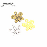 30pcs Letter Created for you Butterfly Charms Antique Pendant DIY Jewelry Making Necklace Earrings Accessories D209
