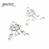 20pcs Antique Silver color Necklace Findings Metal Charm Pendants Jewelry Making DIY Charms Handmade G103