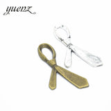 10 pcs Antique Silver color tie Charms Pendants for Bracelet Necklace DIY Jewelry Making Finding Accessories 36*21mm N126