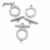 10 set  Round-shaped Toggle Clasps Antique Silver color Bracelet necklace For jewelry making  V206
