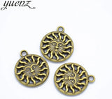 10pcs Sun Charms Antique Silver color Pendant Fit Bracelet Necklace Jewelry Making DIY Jewelry Accessories 20*17mm L216