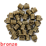40 pcs 9 color Zinc Alloy Bead DIY European big hole metal connector Beads Fits Charm Bracelets Necklaces Pendants making