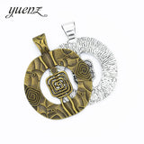 1 pcs Antique Silver color Round Charm Pendants for Bracelet necklace Jewelry Accessories Diy Jewelry Making 72*57mm B152