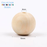 4-50mm 1-1000pcs Natural Wood Beads Round Spacer Wooden Pearl Lead-Free Balls Charms DIY For Jewelry Making Handmade Accessories
