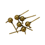 40pcs 3/4/5mm 6 Colors Pin Findings Stud Earring Basic Pins Stoppers Connector For DIY Jewelry Making Accessories Supplies