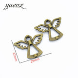 15 pcs/lot angel Antique Silver Plated Bracelets Charm Pendants Fashion Jewelry Making Findings DIY Charms Handmade I232