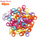 Multi-colors Mixed Alloy Open Rings Lobster Clasp Hooks Ball Chains DIY Jewelry Making Findings
