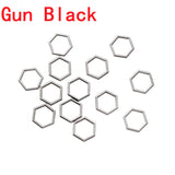 10pcs Inner diameter 8.5*8mm hexagon Charm Hollow Glue Blank Pendant Tray Bezel Charms DIY Bracelet Necklace Handmade Bezel Mold