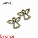 15 pcs/lot angel Antique Silver Plated Bracelets Charm Pendants Fashion Jewelry Making Findings DIY Charms Handmade I232