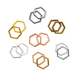 10pcs Inner diameter 8.5*8mm hexagon Charm Hollow Glue Blank Pendant Tray Bezel Charms DIY Bracelet Necklace Handmade Bezel Mold