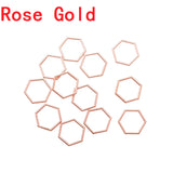 10pcs Inner diameter 8.5*8mm hexagon Charm Hollow Glue Blank Pendant Tray Bezel Charms DIY Bracelet Necklace Handmade Bezel Mold