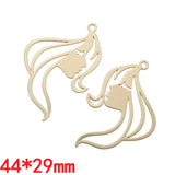 7 pcs High quality Spray paint Beauty Face Charm Woman Earring DIY Charms for Jewelry Making