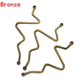 20pcs Wholesale 6 Color Heartbeat Connector Charms Alloy Metal Pendants For Handmade Jewelry Accessories Making