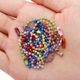 Multi-colors Mixed Alloy Open Rings Lobster Clasp Hooks Ball Chains DIY Jewelry Making Findings