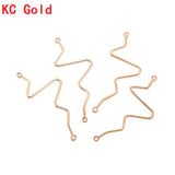 20pcs Wholesale 6 Color Heartbeat Connector Charms Alloy Metal Pendants For Handmade Jewelry Accessories Making