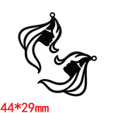 7 pcs High quality Spray paint Beauty Face Charm Woman Earring DIY Charms for Jewelry Making