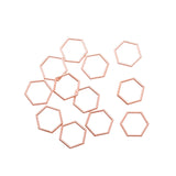 10pcs Inner diameter 8.5*8mm hexagon Charm Hollow Glue Blank Pendant Tray Bezel Charms DIY Bracelet Necklace Handmade Bezel Mold
