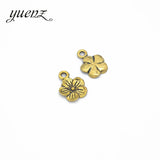 30pcs Alloy Charms Antique Silver color flower Pendants Jewelry Findings For DIY Handmade Jewelry Making 15*11mm Q133