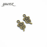 20pcs Alloy Charms Antique Silver color flower Pendants Jewelry Findings For DIY Handmade Jewelry Making 21*11mm Q139