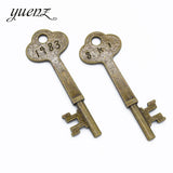 2pcs Antique silver color charms metal key pendant diy jewelry necklace 66*24mm O273