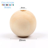 4-50mm 1-1000pcs Natural Wood Beads Round Spacer Wooden Pearl Lead-Free Balls Charms DIY For Jewelry Making Handmade Accessories