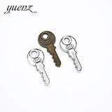 40pcs Antique silver color charms metal key pendant diy jewelry necklace 19*8mm O280