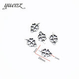 100 pcs Antique silver color clover charms metal pendant for jewelry making 10*6mm Q411