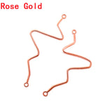 20pcs Wholesale 6 Color Heartbeat Connector Charms Alloy Metal Pendants For Handmade Jewelry Accessories Making