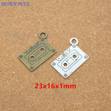 10 Pieces/Lot 23mm*16mm Antique Silver plated Or Antique Bronze Color Metal Charm Tape Charms For Jewelry Making