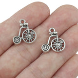 20 Pcs 16*17mm Antique Bronze Plated Vintage Bike Bicycle Charms For Diy Jewelry Making Keychain Pendant Accessory