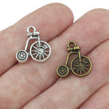 20 Pcs 16*17mm Antique Bronze Plated Vintage Bike Bicycle Charms For Diy Jewelry Making Keychain Pendant Accessory