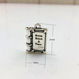 20 Pieces/Lot 14mm*21mm Antique Silver Plated Jewelry Making Story Book Charms ef4765