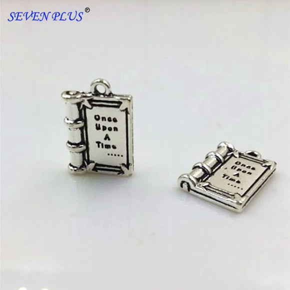 20 Pieces/Lot 14mm*21mm Antique Silver Plated Jewelry Making Story Book Charms ef4765