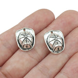 20 Pieces/Lot 15mm*19mm Antique Silver Plated Fire Hat Charms Firefighter Charm For Jewelry Making