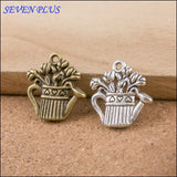 20 Pieces/Lot 17mm*20mm Antique Silver plated Antique Bronze Watering Can Metal Charms Diy Charm